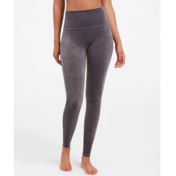 SPANX Ready to Wow Velvet Leggings in  Silver Chrome Gray 2X - Picture 1 of 9